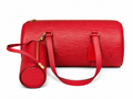 Louis Vuitton Soufflot Epi Leather Handbag In Red
